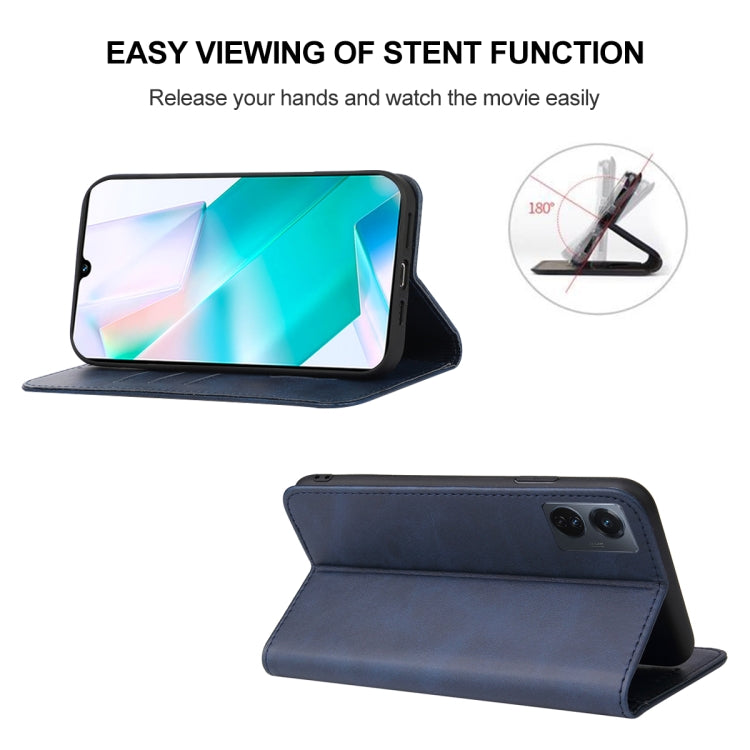 For vivo T1 Snapdragon 778G Magnetic Closure Leather Phone Case