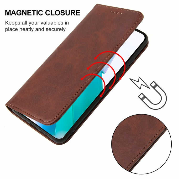 For vivo T1 Snapdragon 778G Magnetic Closure Leather Phone Case