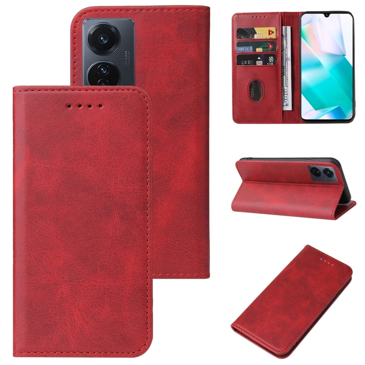 For vivo T1 Snapdragon 778G Magnetic Closure Leather Phone Case