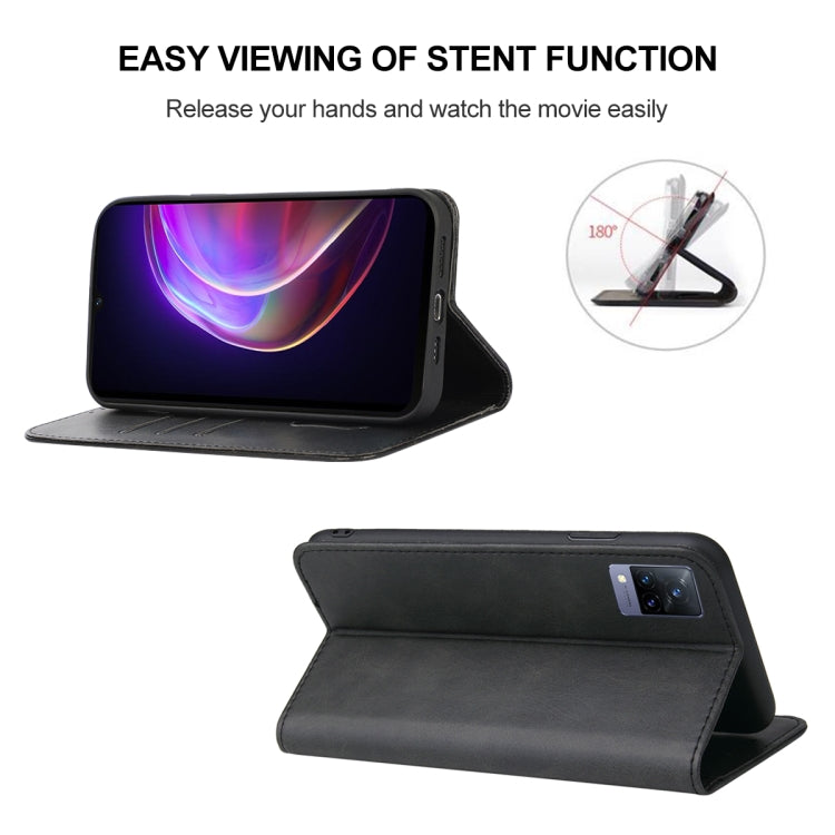 For vivo V21 4G Magnetic Closure Leather Phone Case