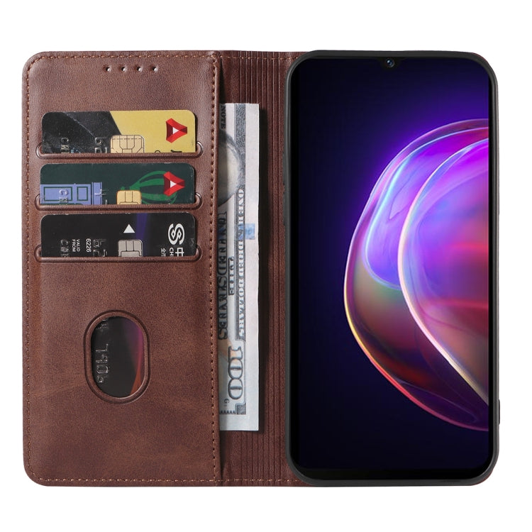 For vivo V21 4G Magnetic Closure Leather Phone Case