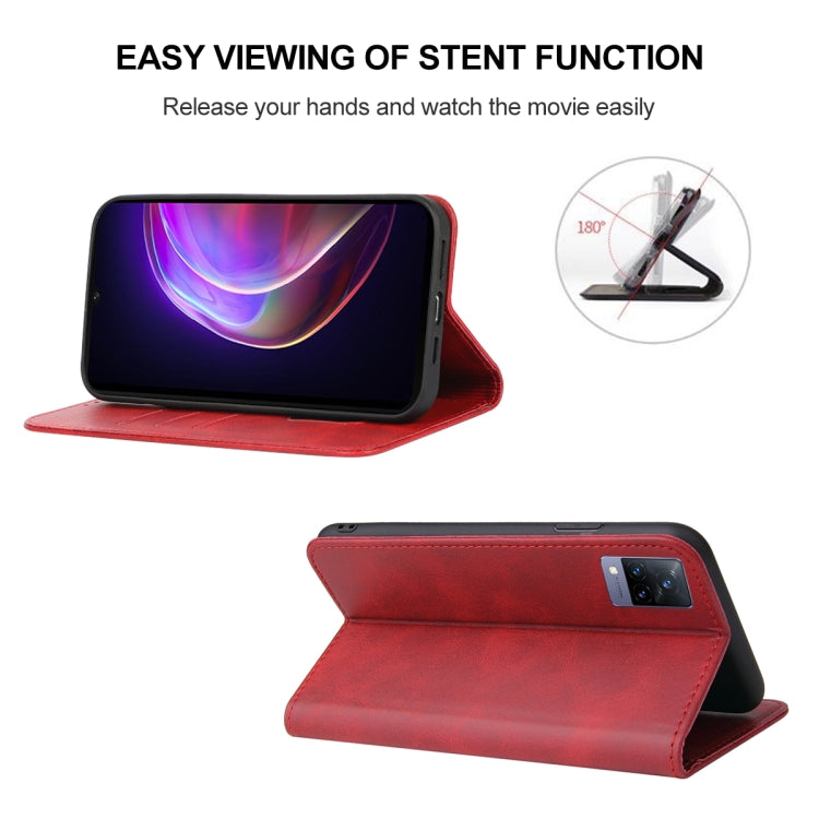 For vivo V21 4G Magnetic Closure Leather Phone Case