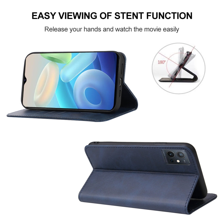 For vivo Y75 5G Magnetic Closure Leather Phone Case
