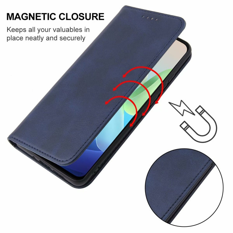 For vivo Y75 5G Magnetic Closure Leather Phone Case