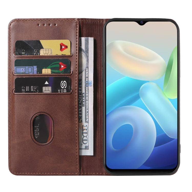 For vivo Y75 5G Magnetic Closure Leather Phone Case