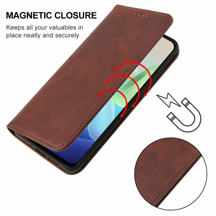 For vivo Y75 5G Magnetic Closure Leather Phone Case