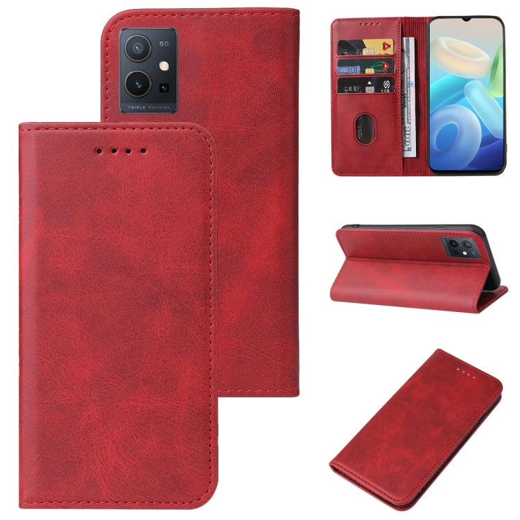 For vivo Y75 5G Magnetic Closure Leather Phone Case
