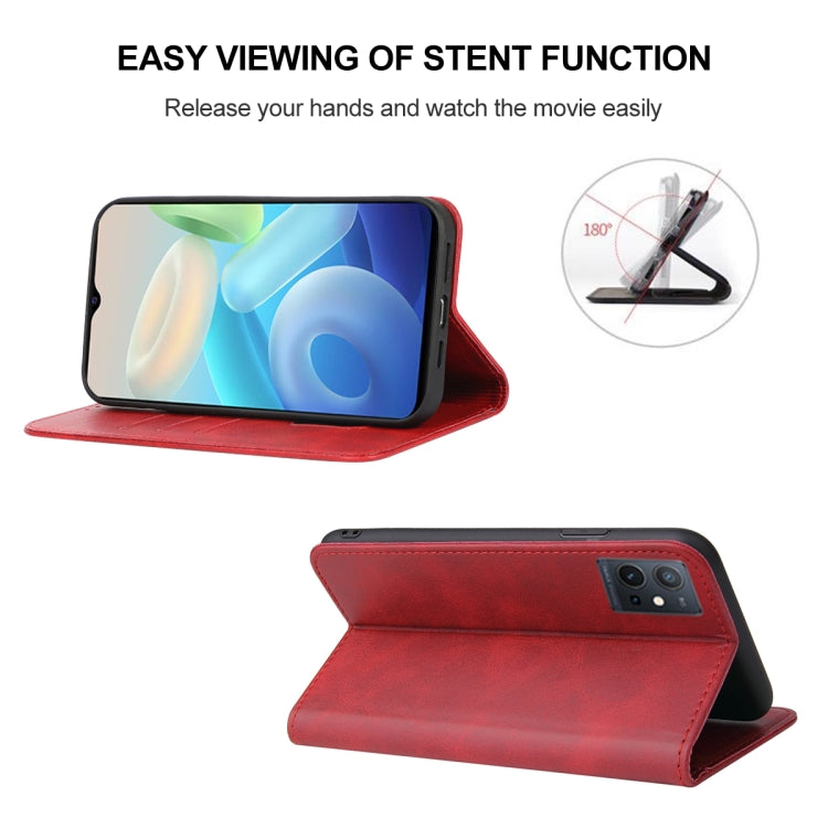 For vivo Y75 5G Magnetic Closure Leather Phone Case
