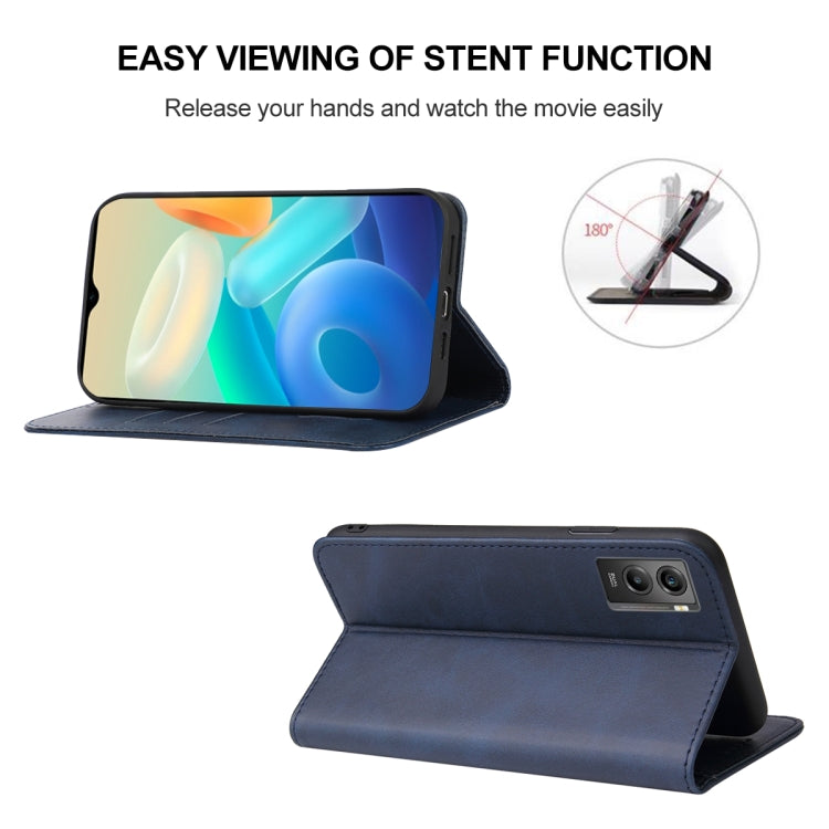 For vivo Y55s 5G Magnetic Closure Leather Phone Case