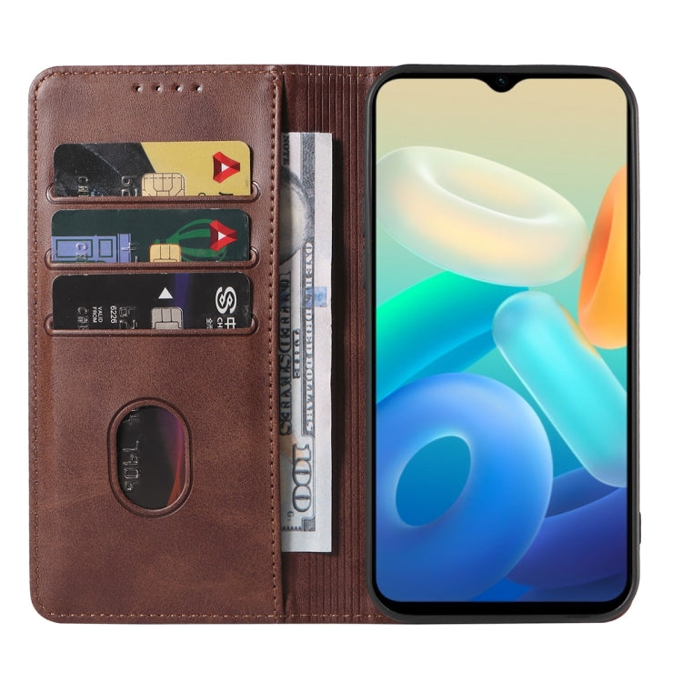 For vivo Y55s 5G Magnetic Closure Leather Phone Case