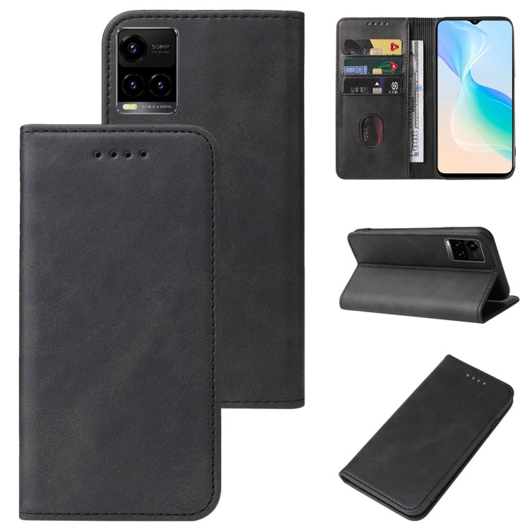 For vivo Y33t Magnetic Closure Leather Phone Case