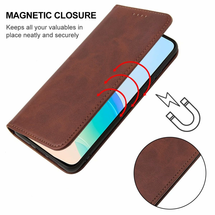 For vivo Y33t Magnetic Closure Leather Phone Case