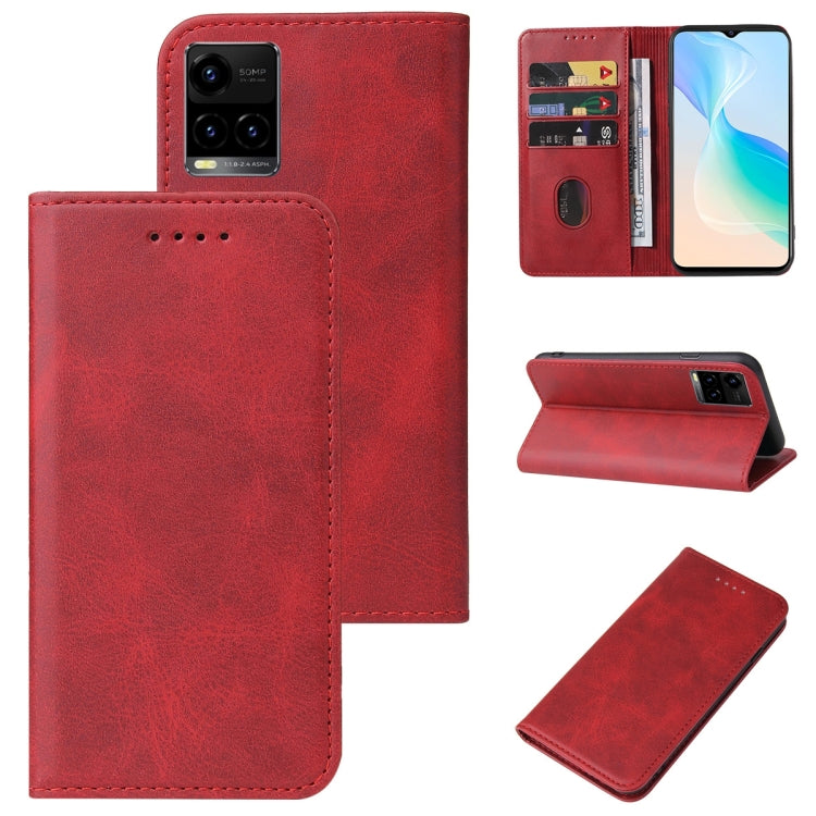 For vivo Y33t Magnetic Closure Leather Phone Case