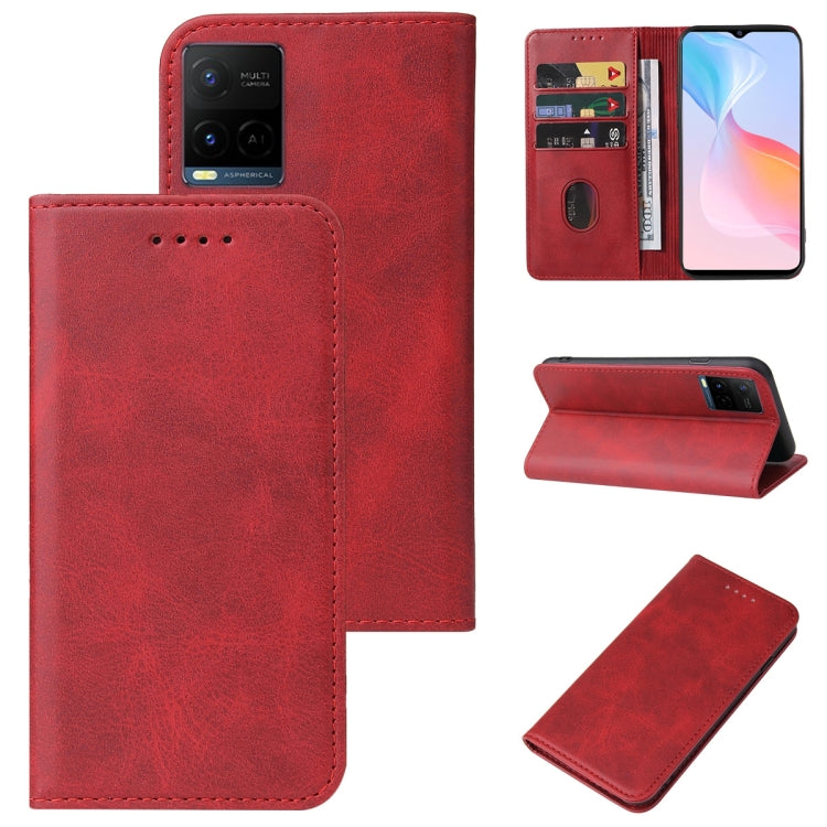 For vivo Y21e Magnetic Closure Leather Phone Case