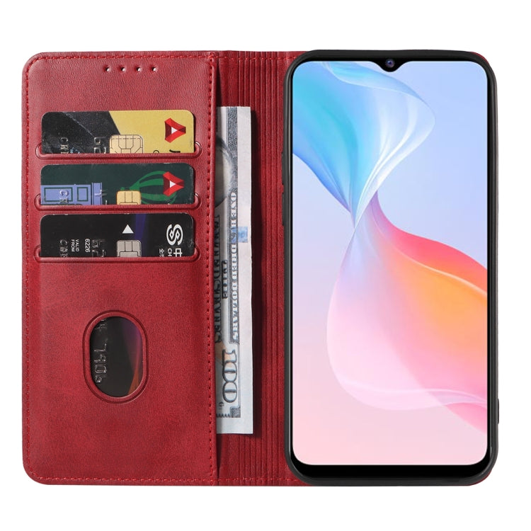 For vivo Y21e Magnetic Closure Leather Phone Case