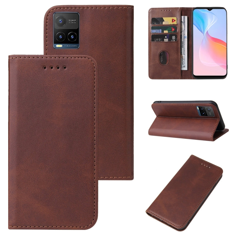 For vivo Y21s Magnetic Closure Leather Phone Case