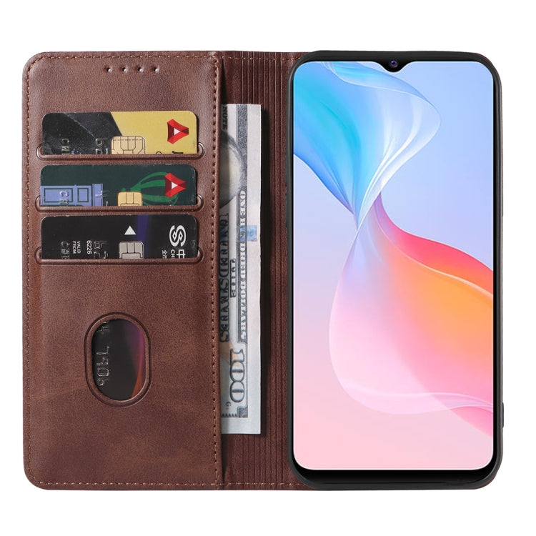 For vivo Y21s Magnetic Closure Leather Phone Case