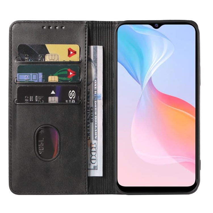 For vivo Y21t Magnetic Closure Leather Phone Case