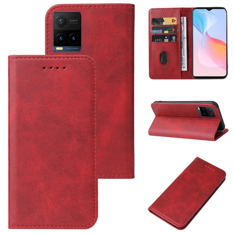 For vivo Y21t Magnetic Closure Leather Phone Case