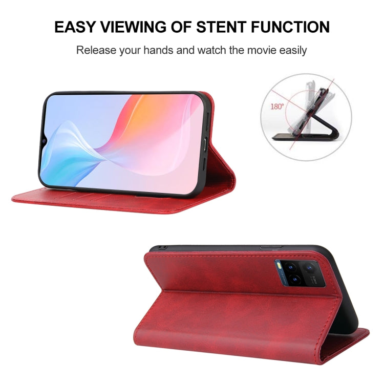 For vivo Y21t Magnetic Closure Leather Phone Case