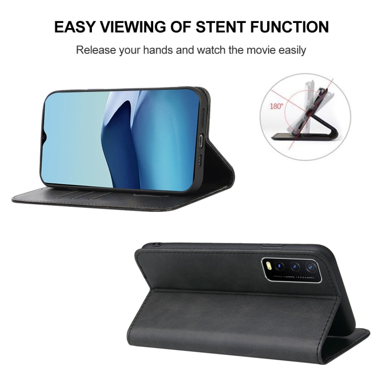 For vivo Y20 India / Y30 China / iQOO U1x Magnetic Closure Leather Phone Case