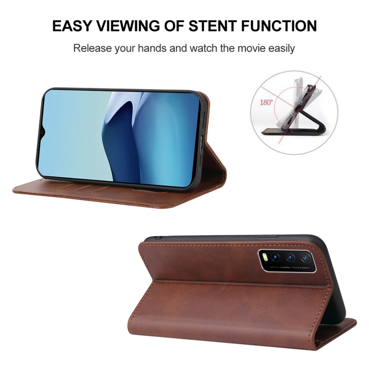 For vivo Y20 India / Y30 China / iQOO U1x Magnetic Closure Leather Phone Case