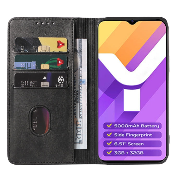 For vivo Y15s Magnetic Closure Leather Phone Case