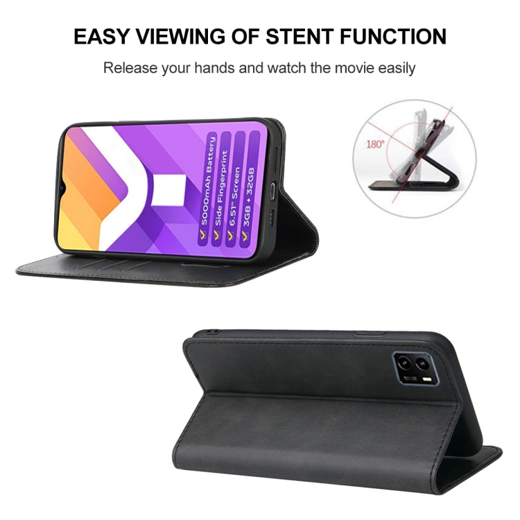 For vivo Y15s Magnetic Closure Leather Phone Case
