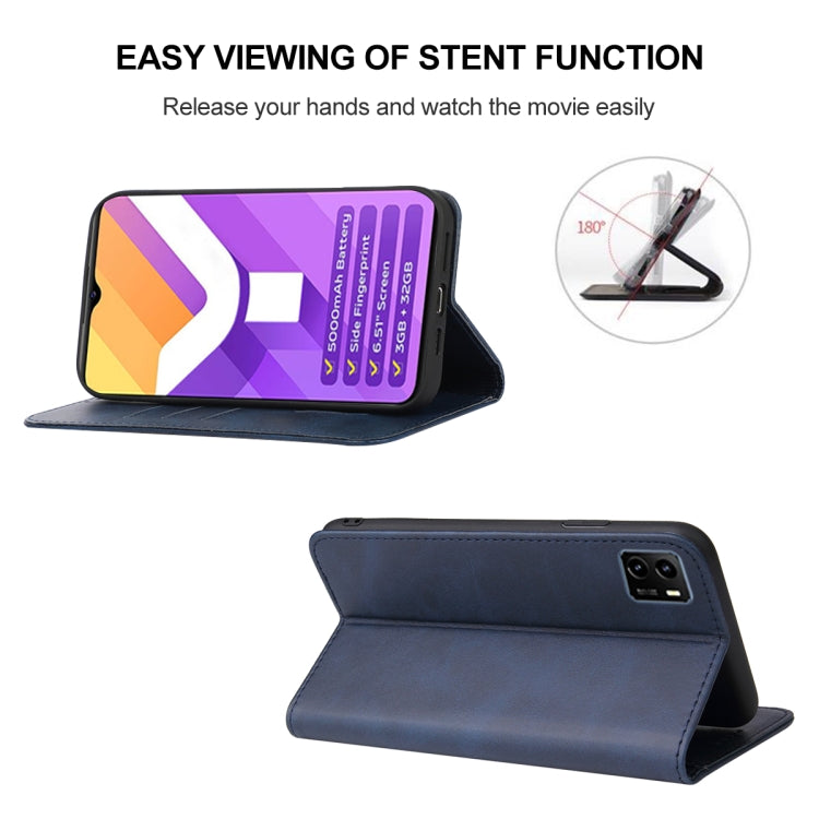 For vivo Y15s Magnetic Closure Leather Phone Case