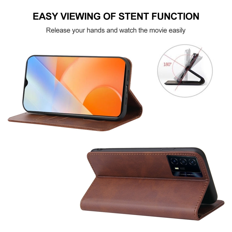 For vivo iQOO Z5 Magnetic Closure Leather Phone Case