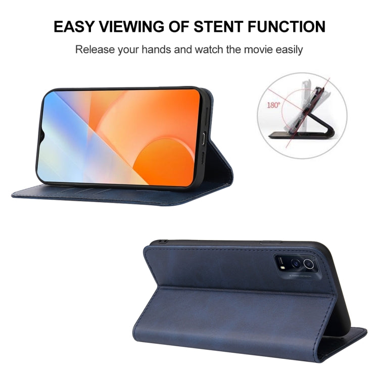 For vivo iQOO Z5x Magnetic Closure Leather Phone Case