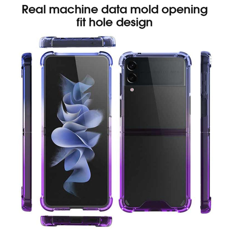 For Samsung Galaxy Z Flip4 Acrylic Gradient Color Shockproof Phone Case