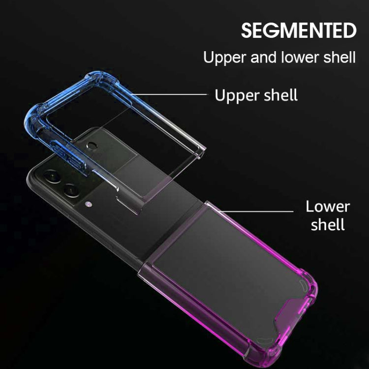 For Samsung Galaxy Z Flip4 Acrylic Gradient Color Shockproof Phone Case