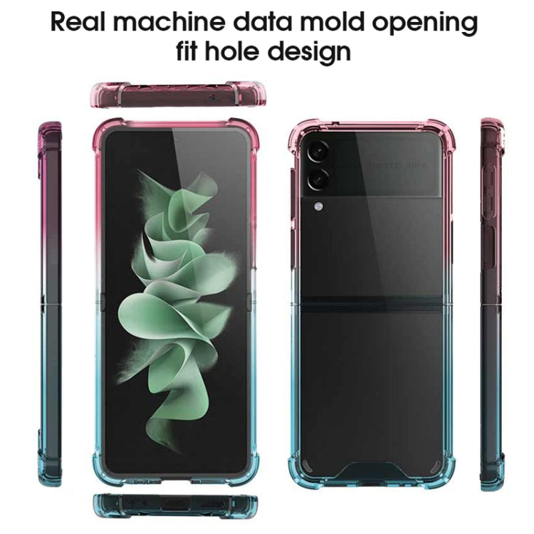 For Samsung Galaxy Z Flip4 Acrylic Gradient Color Shockproof Phone Case