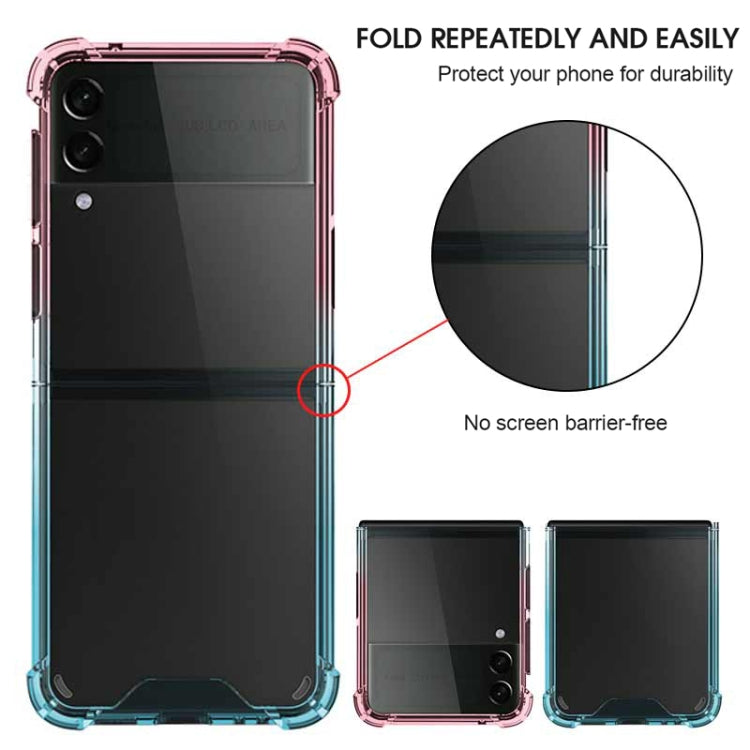 For Samsung Galaxy Z Flip4 Acrylic Gradient Color Shockproof Phone Case