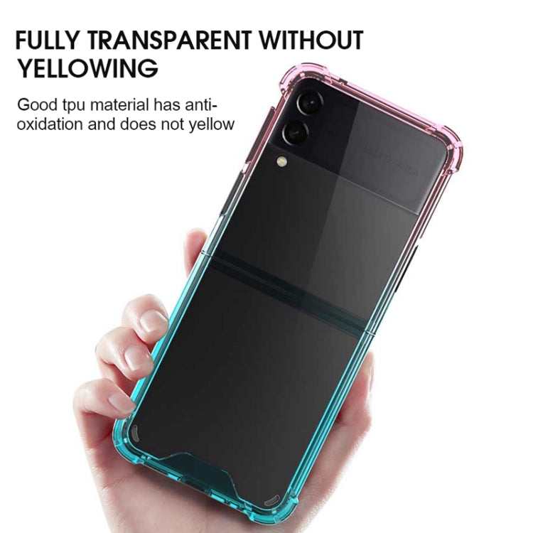 For Samsung Galaxy Z Flip4 Acrylic Gradient Color Shockproof Phone Case