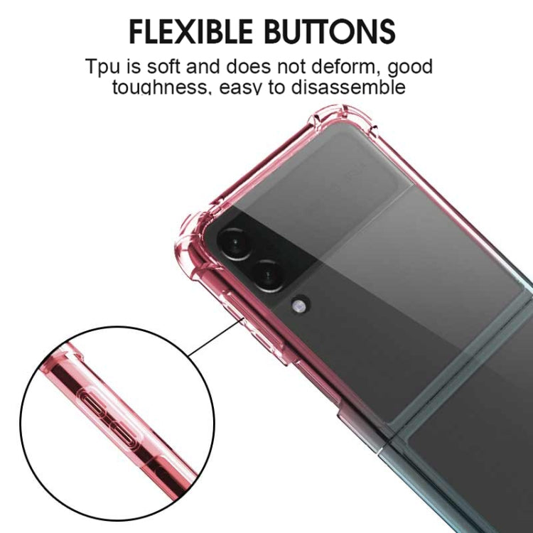 For Samsung Galaxy Z Flip4 Acrylic Gradient Color Shockproof Phone Case