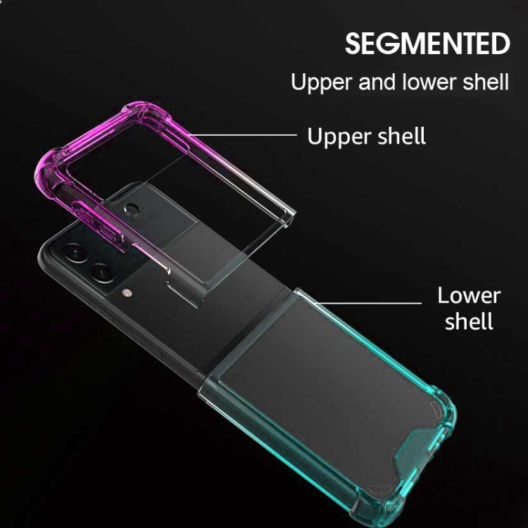 For Samsung Galaxy Z Flip4 Acrylic Gradient Color Shockproof Phone Case