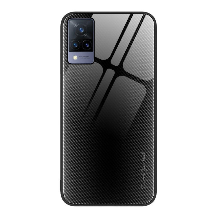 For vivo S9 Texture Gradient Glass TPU Phone Case