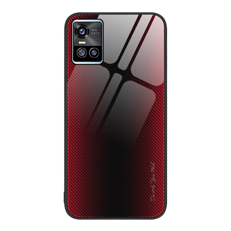 For vivo S10 Texture Gradient Glass TPU Phone Case