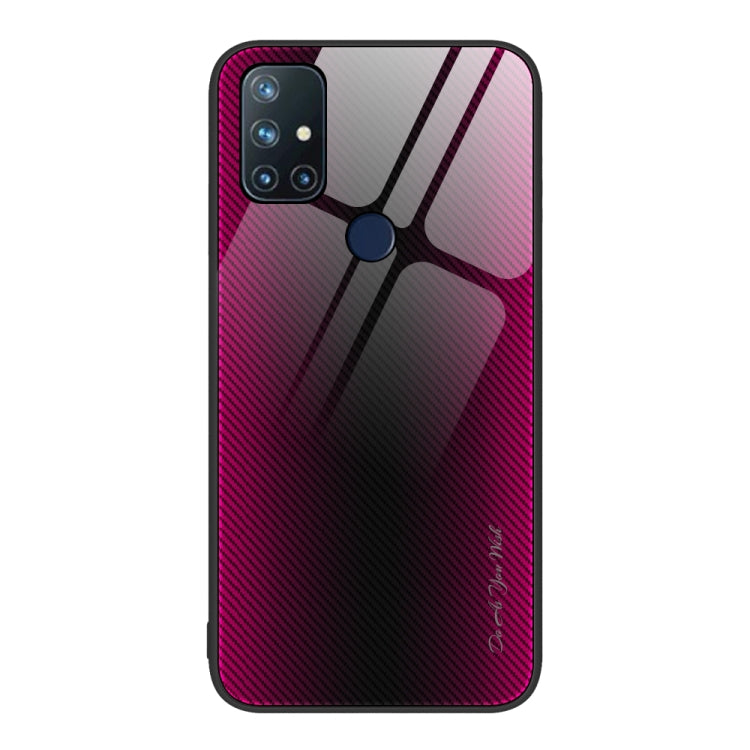 For OnePlus Nord N10 5G Texture Gradient Glass TPU Phone Case