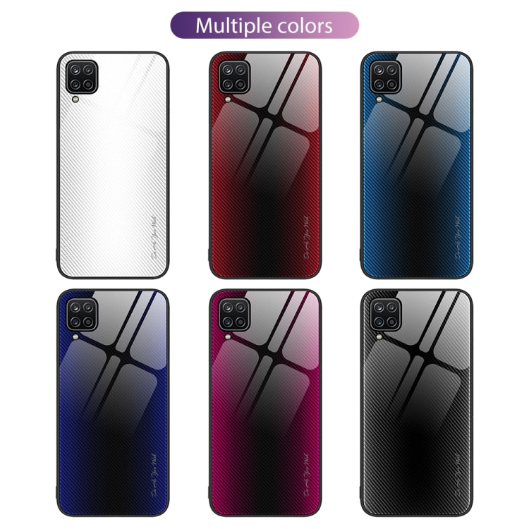 For Samsung Galaxy A12 5G Texture Gradient Glass TPU Phone Case