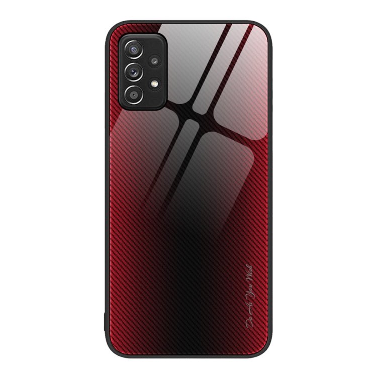 For Samsung Galaxy A52 4G / 5G Texture Gradient Glass TPU Phone Case