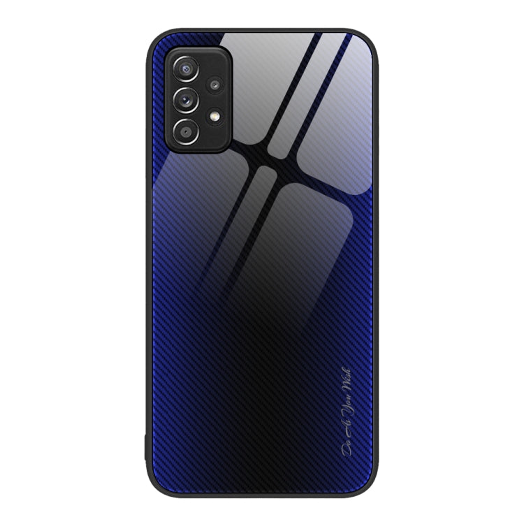 For Samsung Galaxy A52 4G / 5G Texture Gradient Glass TPU Phone Case