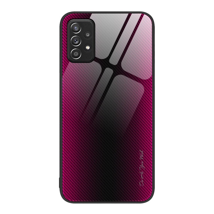 For Samsung Galaxy A52 4G / 5G Texture Gradient Glass TPU Phone Case
