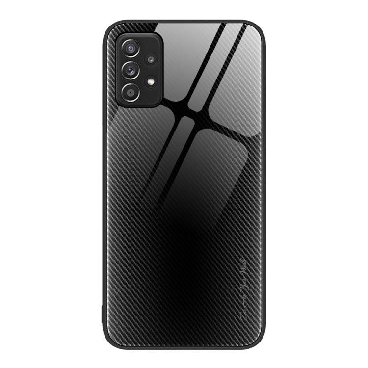 For Samsung Galaxy A52 4G / 5G Texture Gradient Glass TPU Phone Case