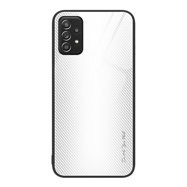 For Samsung Galaxy A52 4G / 5G Texture Gradient Glass TPU Phone Case