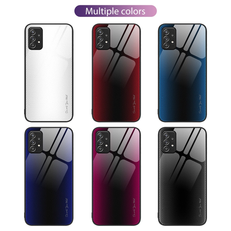For Samsung Galaxy A52 4G / 5G Texture Gradient Glass TPU Phone Case