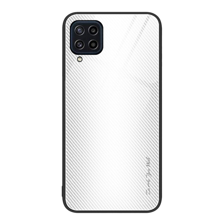 For Samsung Galaxy M32 Texture Gradient Glass TPU Phone Case