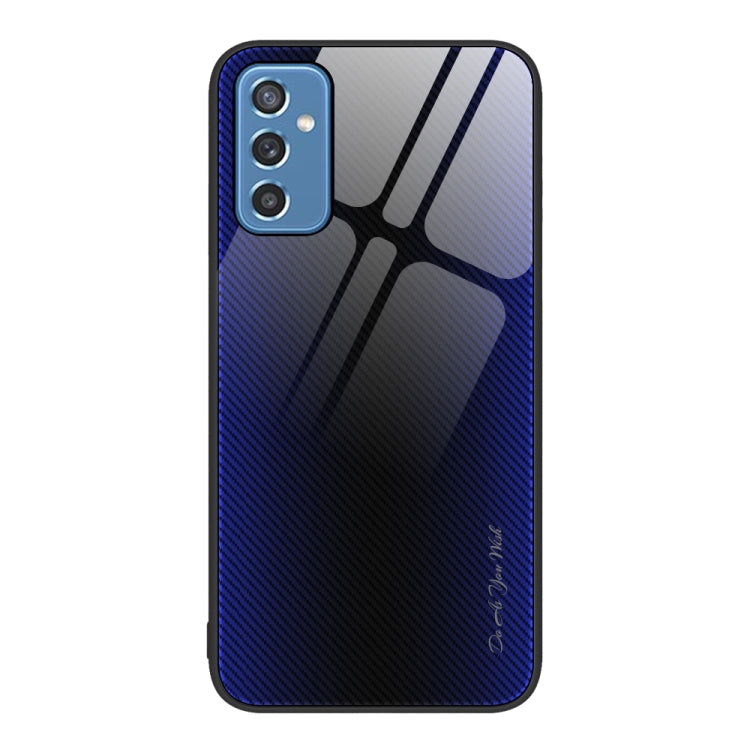 For Samsung Galaxy M52 5G Texture Gradient Glass TPU Phone Case